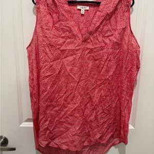 Como Blu Red Polka Dot Sleeveless Blouse